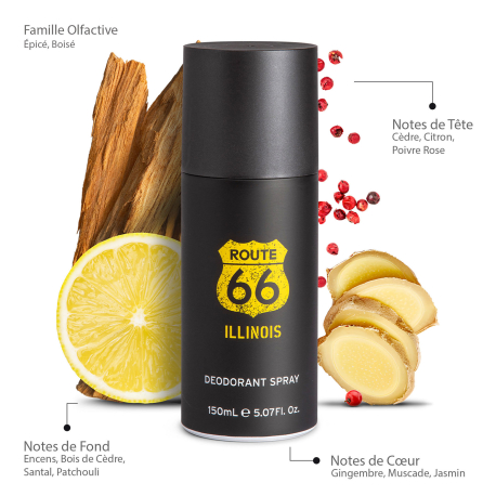 Route 66 Parfum Illinois - Deodorant Spray 8055519863372 Route 66 Parfum Illinois - Deodorant Spray 8055519863372